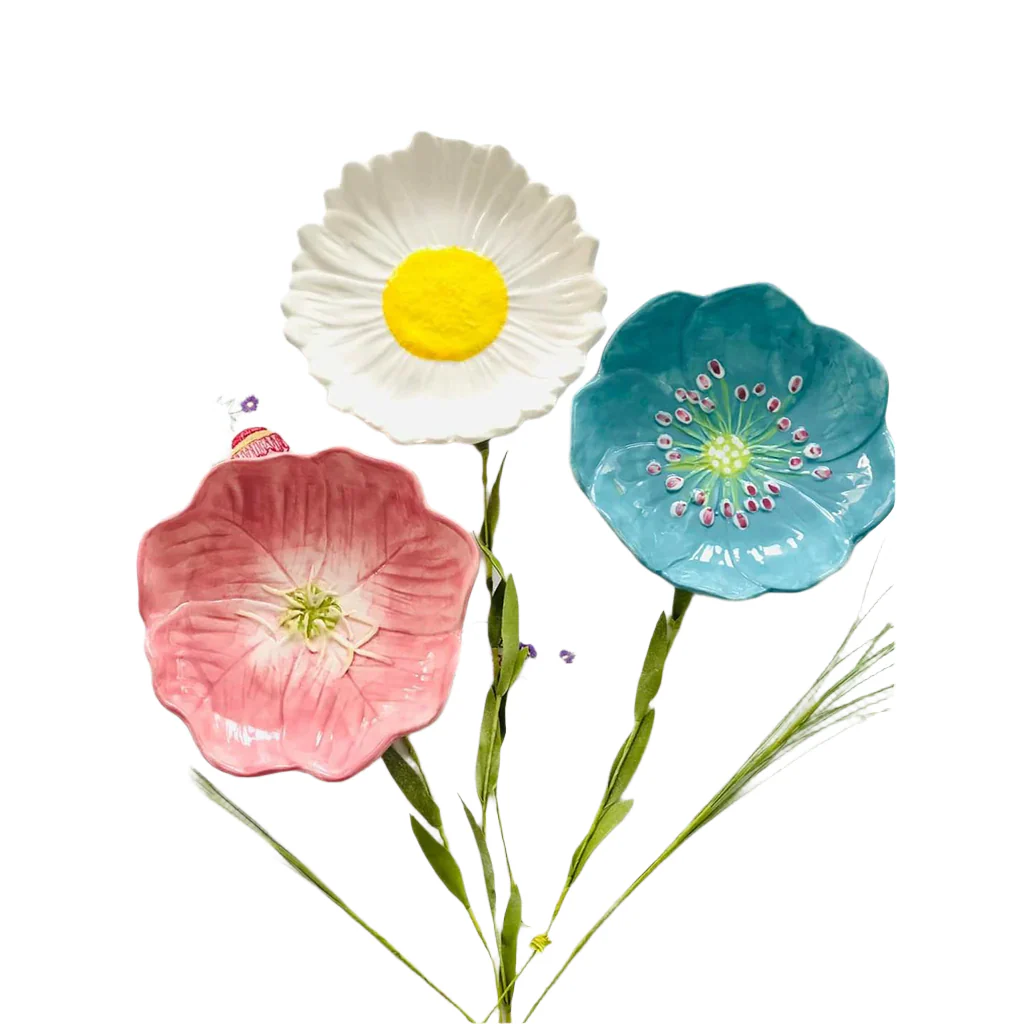 6" Flower Market Snack Plate - Assorted by style 1 at random