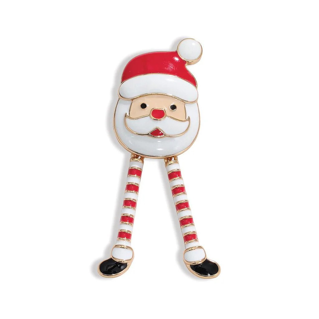 Periwinkle by Barlow : Whimsical Dancing Santa's Pin