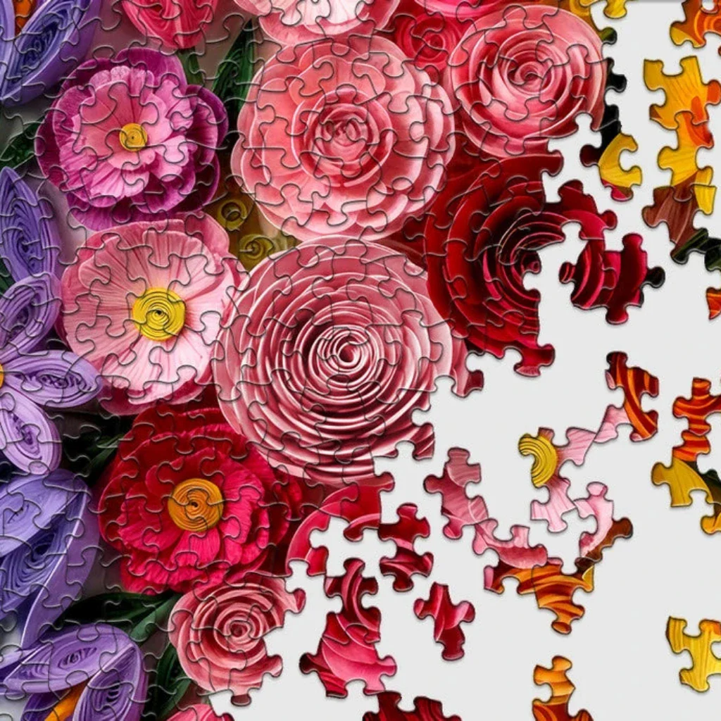 Springbok : Quilled Flower Garden 500 Piece Jigsaw Puzzle - Image 2