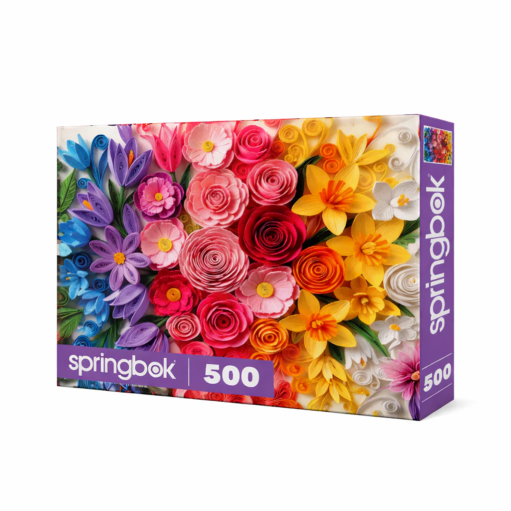Springbok : Quilled Flower Garden 500 Piece Jigsaw Puzzle - Image 3