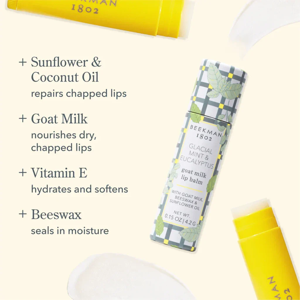 Beekman: Glacial Mint & Eucalyptus Hand & Lip Gift Set - Image 3