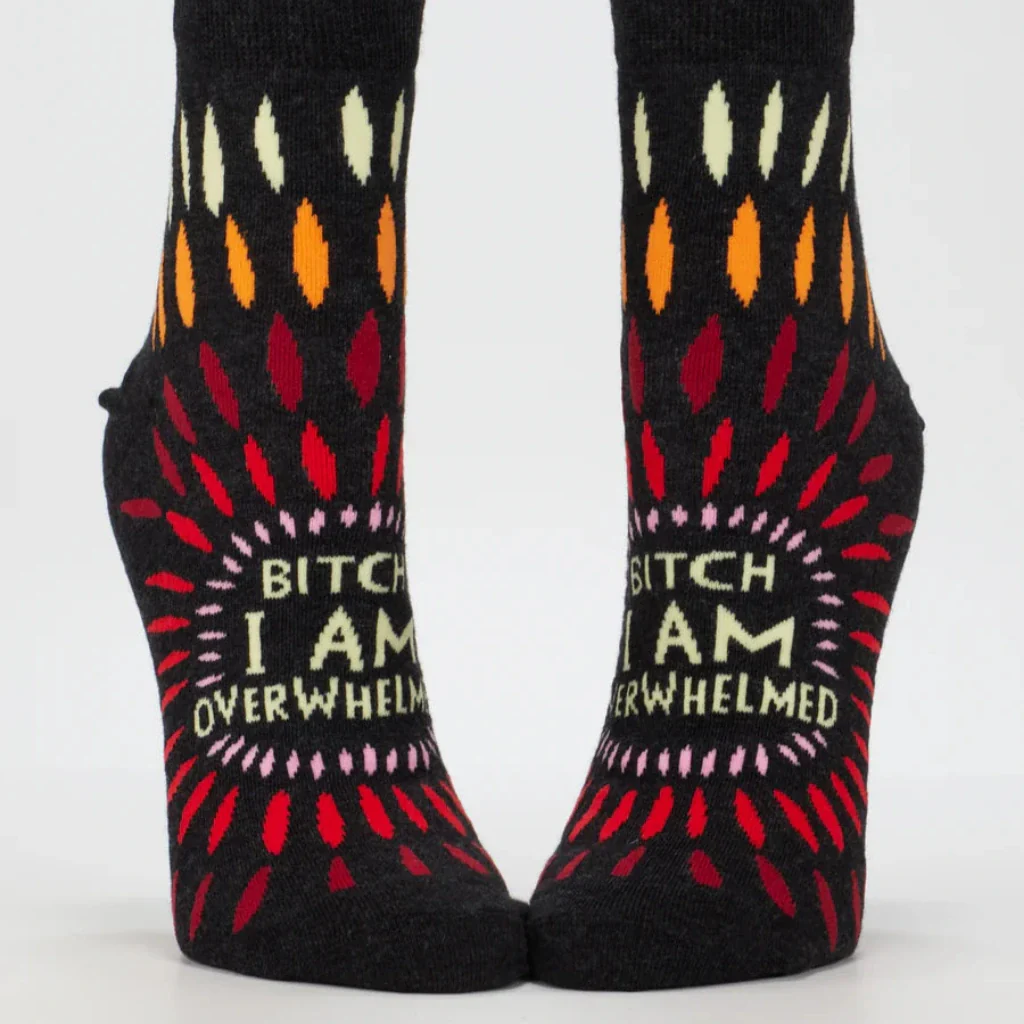 Blue Q : Bitch I AM Overwhelmed Ankle Socks