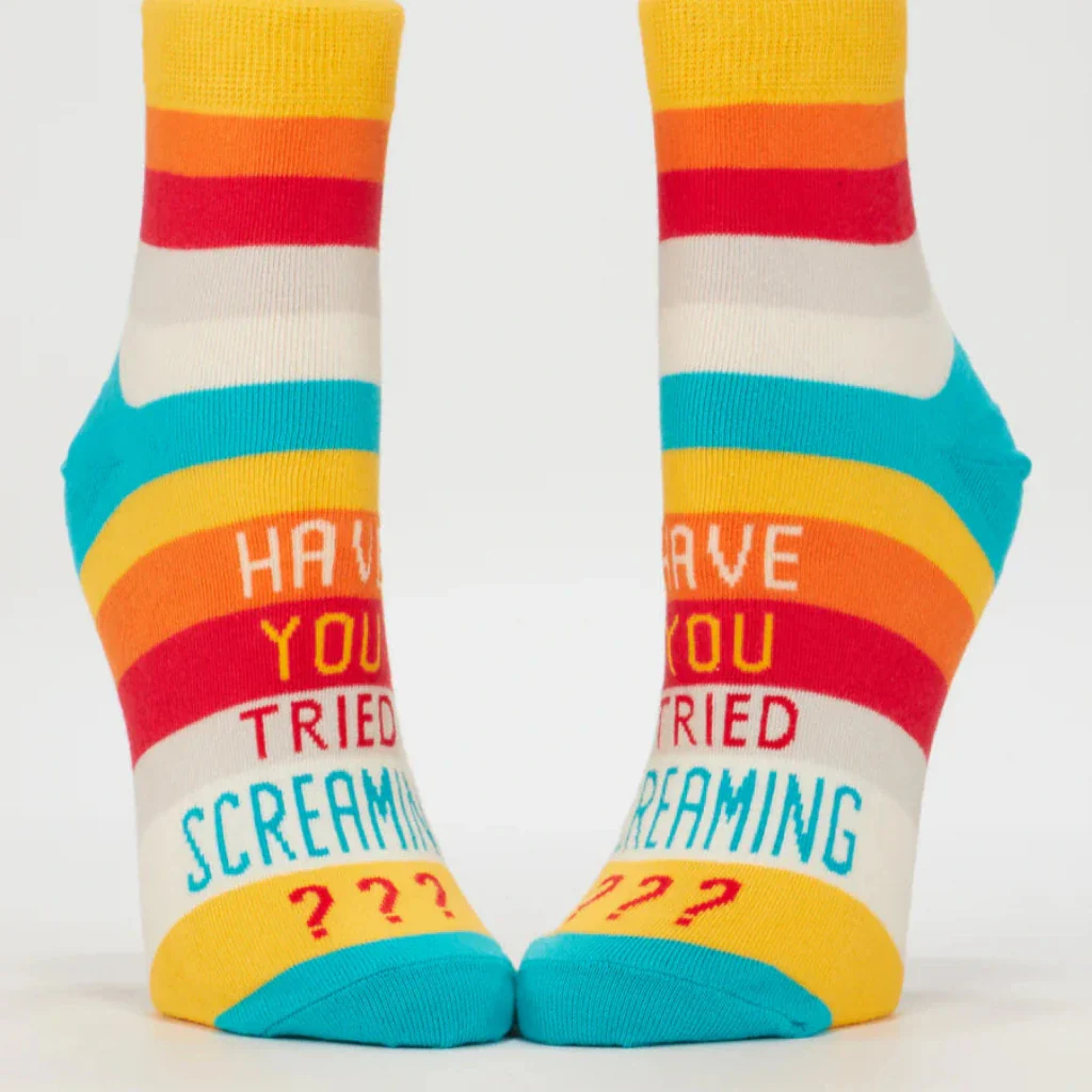 Blue Q : Have You Tried Screaming??? Ankle Socks