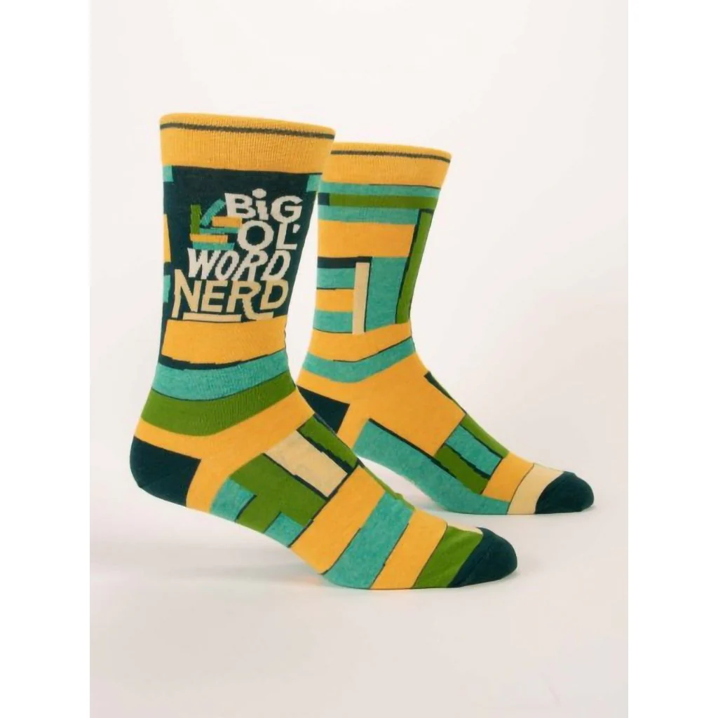 Blue Q : Men's Socks - "Big Ol' Word Nerd"