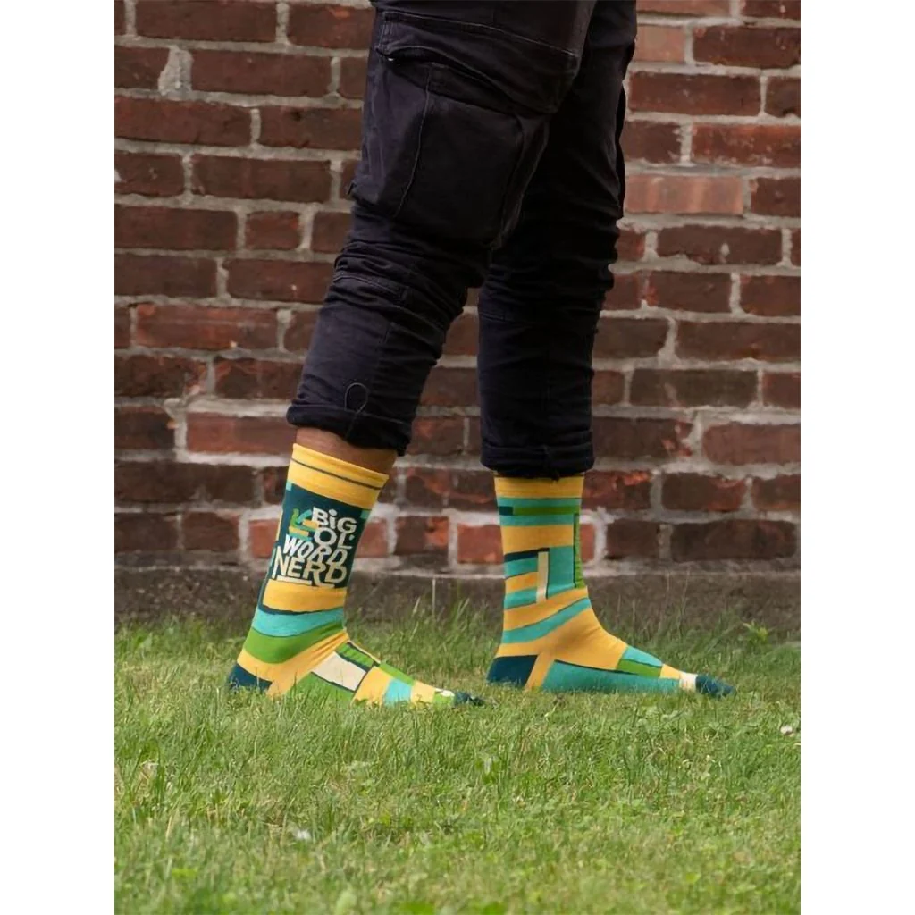 Blue Q : Men's Socks - "Big Ol' Word Nerd" - Image 4