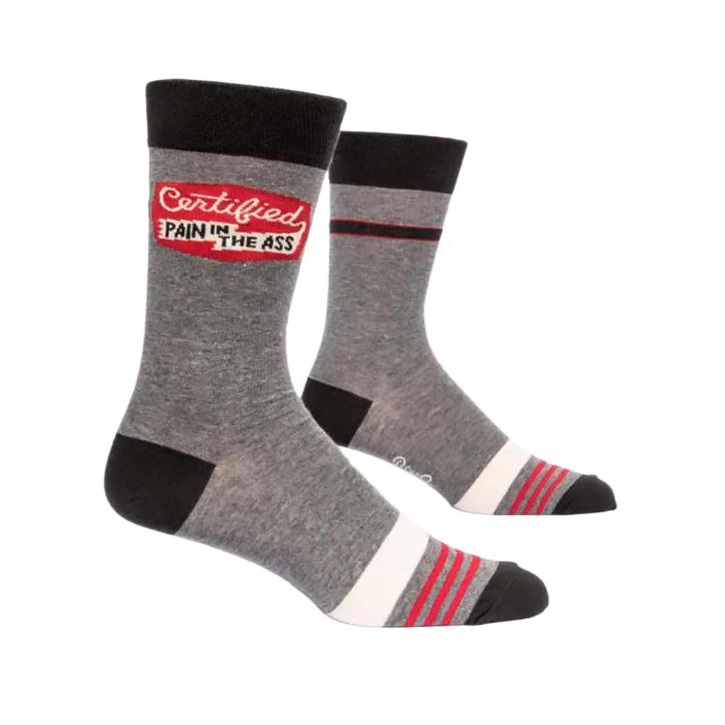 Blue Q : Men's Socks - "Certified Pain In the A*s"