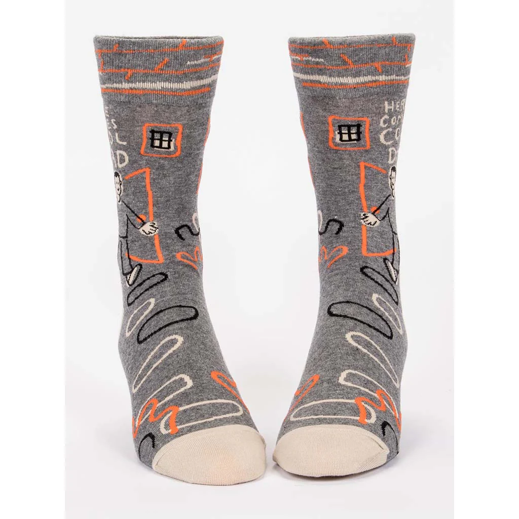 Blue Q : Men's Socks - Here Comes Cool Dad - Image 2