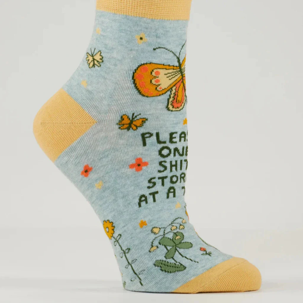 Blue Q : Please, One Shitstorm At A Time Ankle Socks - Image 3
