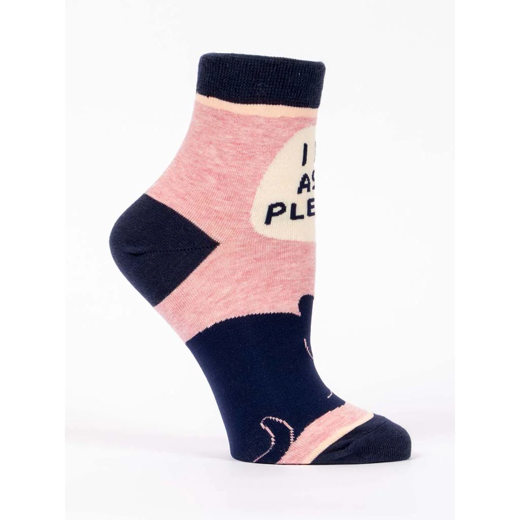 Blue Q : Women's Ankle Socks - "I Do As I Please" - Image 2