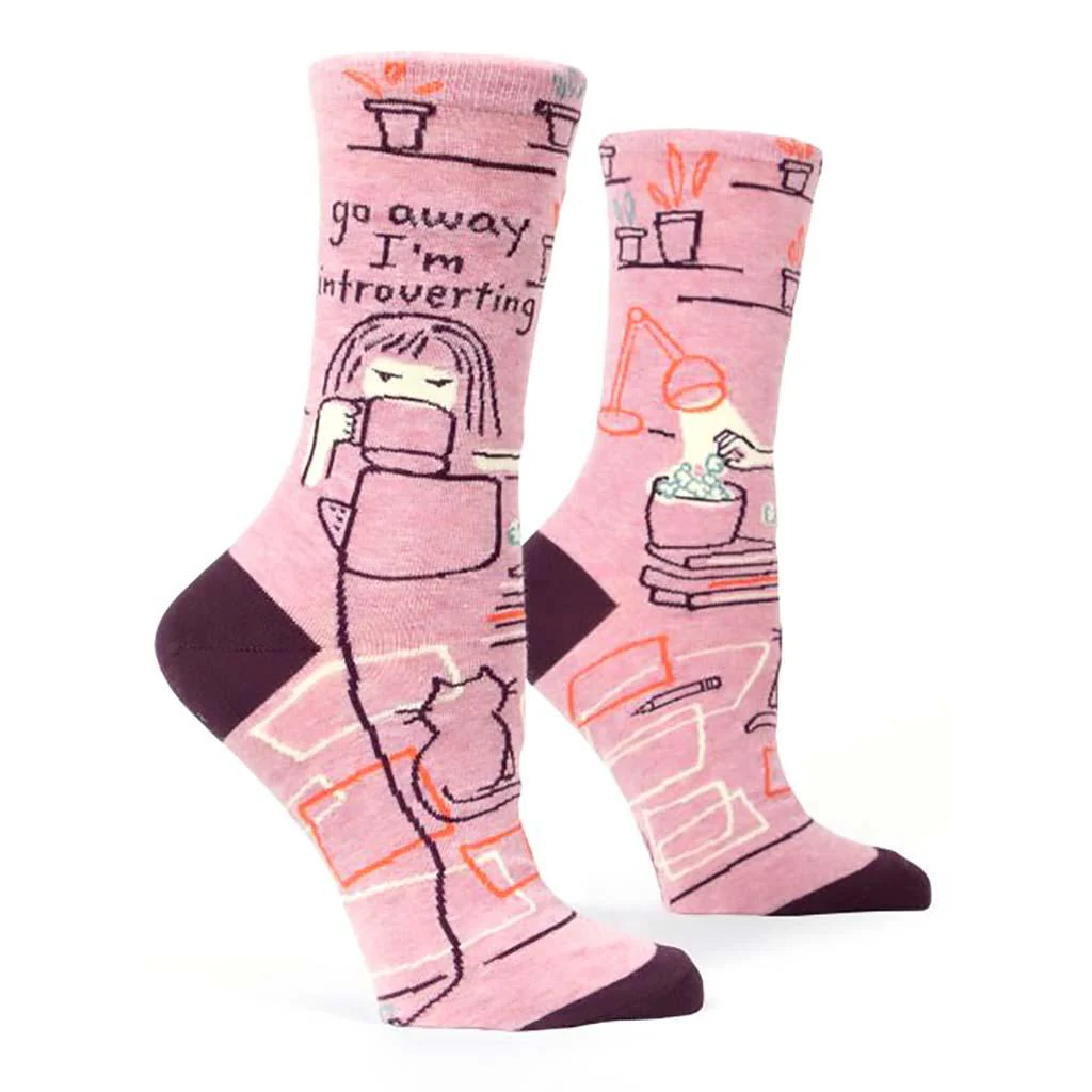 Blue Q : Women's Socks - "Go Away I'm Introverting"
