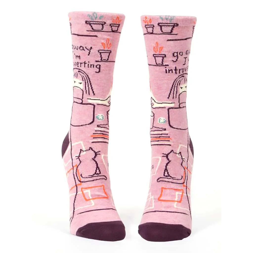 Blue Q : Women's Socks - "Go Away I'm Introverting" - Image 2
