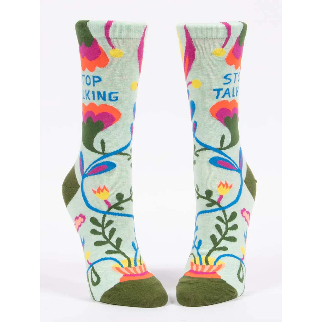 Blue Q : Women's Socks - Stop Talking - Image 2