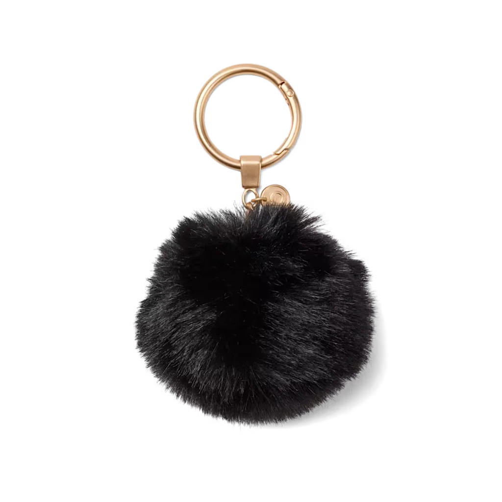 Bogg Bag : L.B.D. Black Pouf Keychain - Bogg'd & Charmed