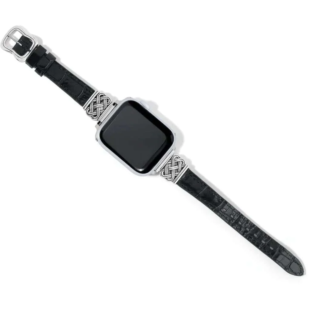 Brighton : Interlok Reversible Watch Band in Black-Brown