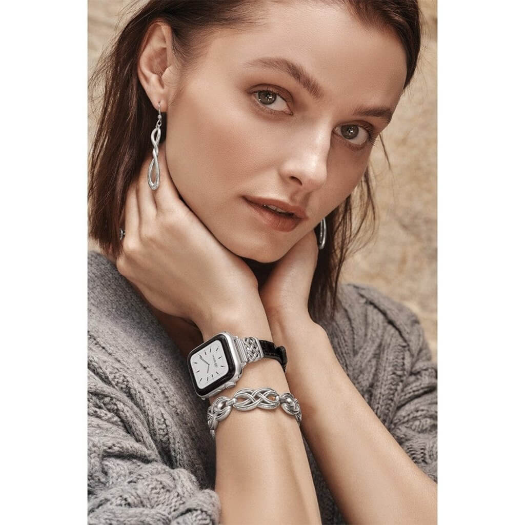 Brighton : Interlok Reversible Watch Band in Black-Brown - Image 4