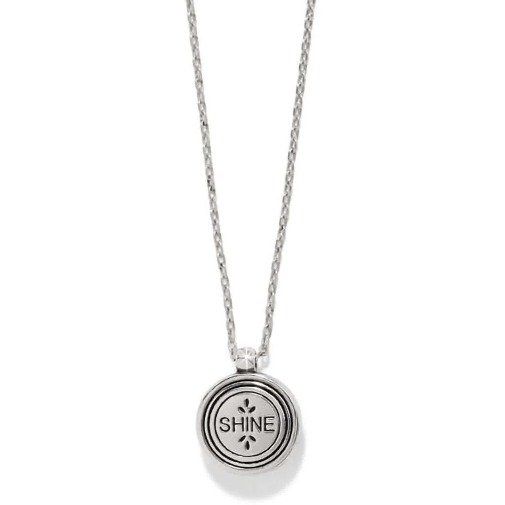 Brighton : Mosaic Round Two Tone Mini Necklace - Image 3