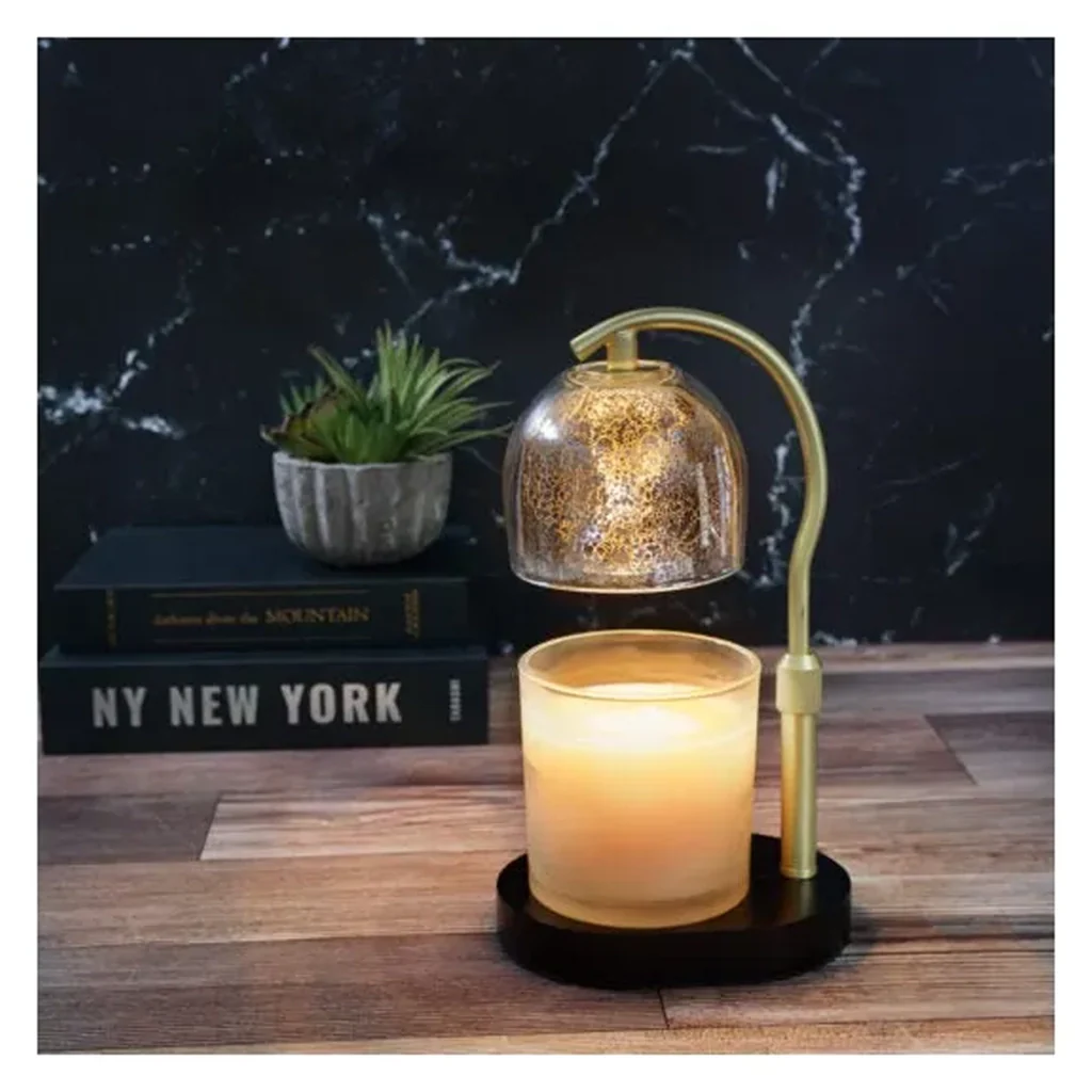 Candle Warmers : Gold Mercury Glass Candle Warmer Lamp - Image 2