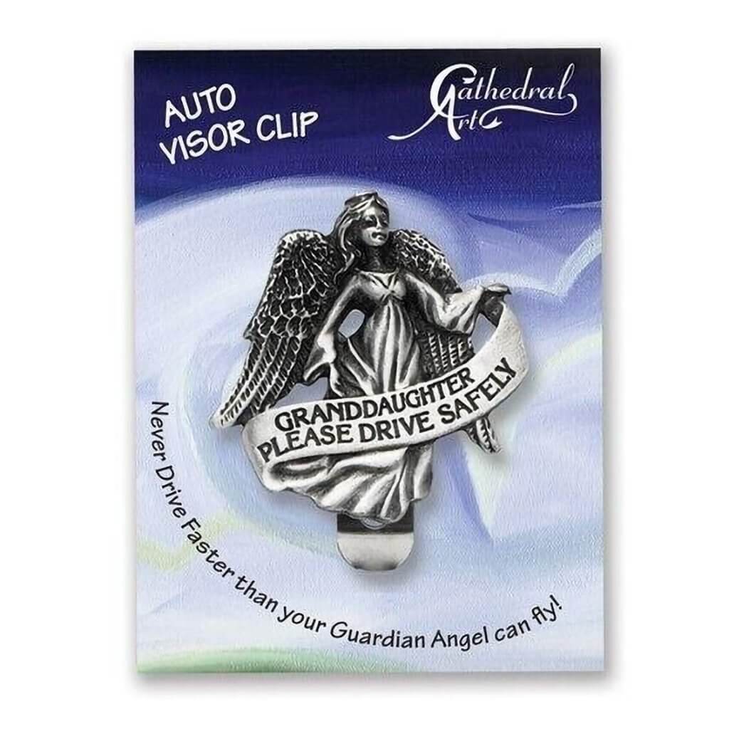 Cathedral Art : "Granddaughter Please Drive Safely" Visor Clip - Image 2