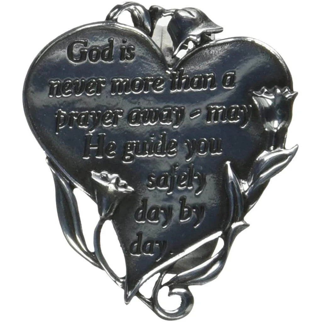 Cathedral Art : Heart Visor Clip, God