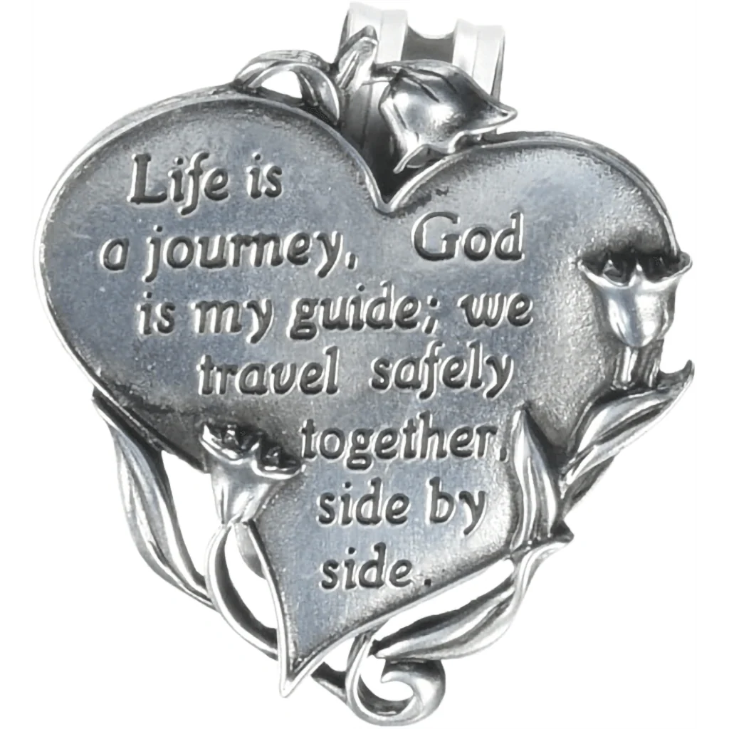 Cathedral Art : Life is a Journey Please Drive Safely" Visor Clip