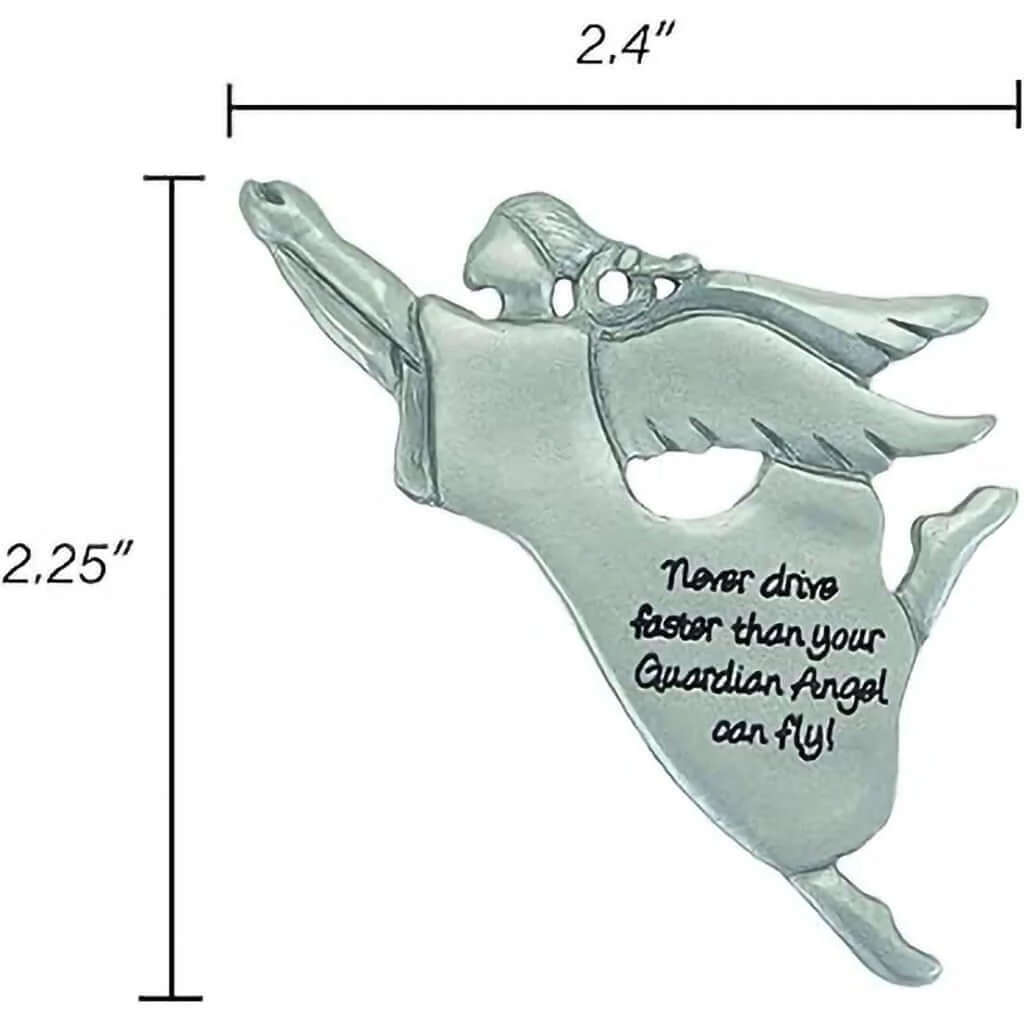 Cathedral Art :  Never Drive Faster Than Your Gradian Angel Visor Clip - Image 3