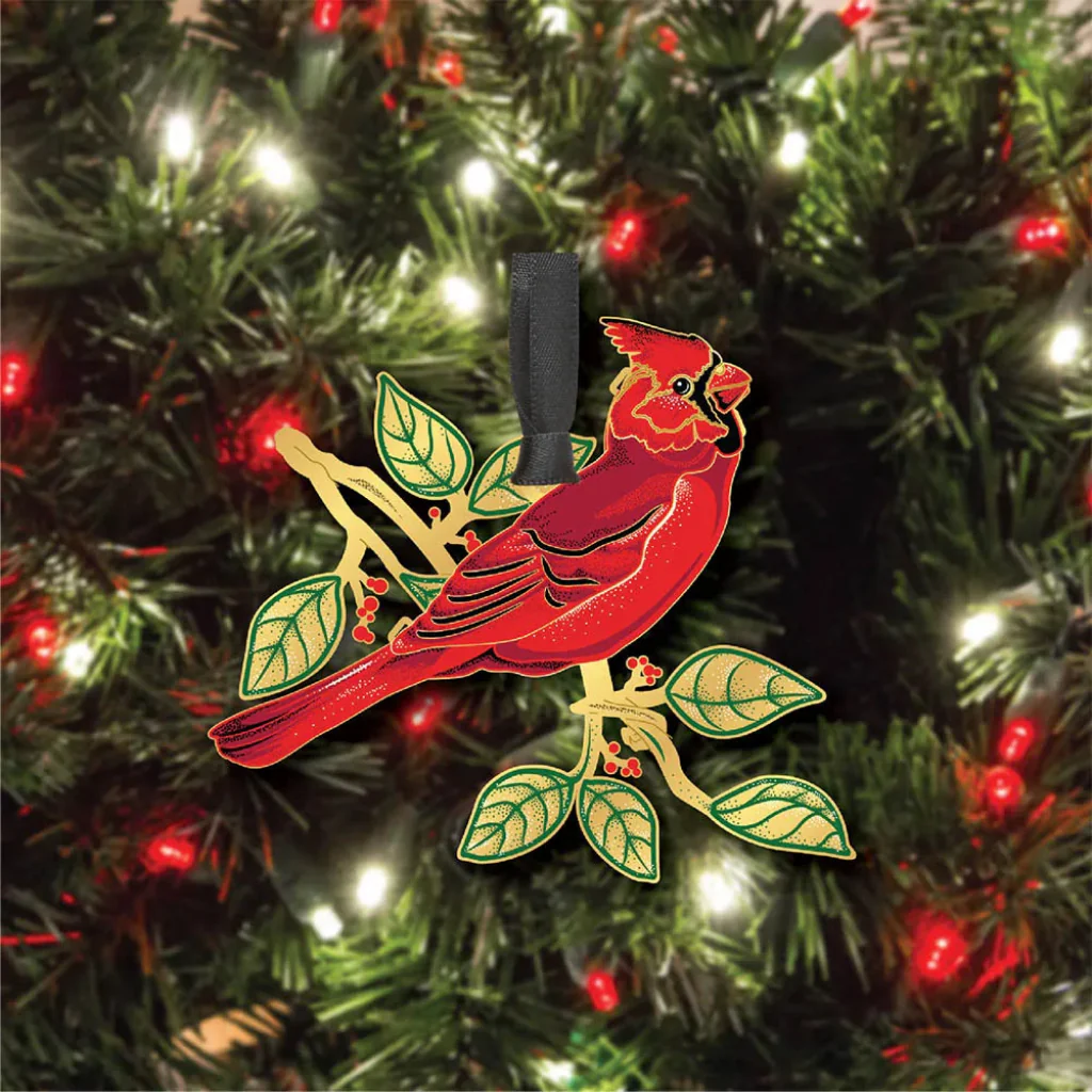 ChemArt : Cardinal in Nature Ornament - Image 3