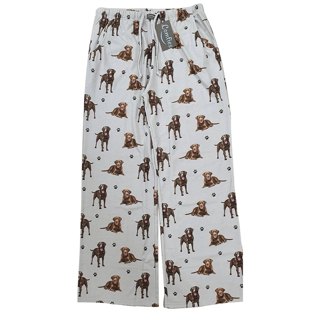 Comfies :  Pajama Bottoms - Chocolate Labrador - Image 2