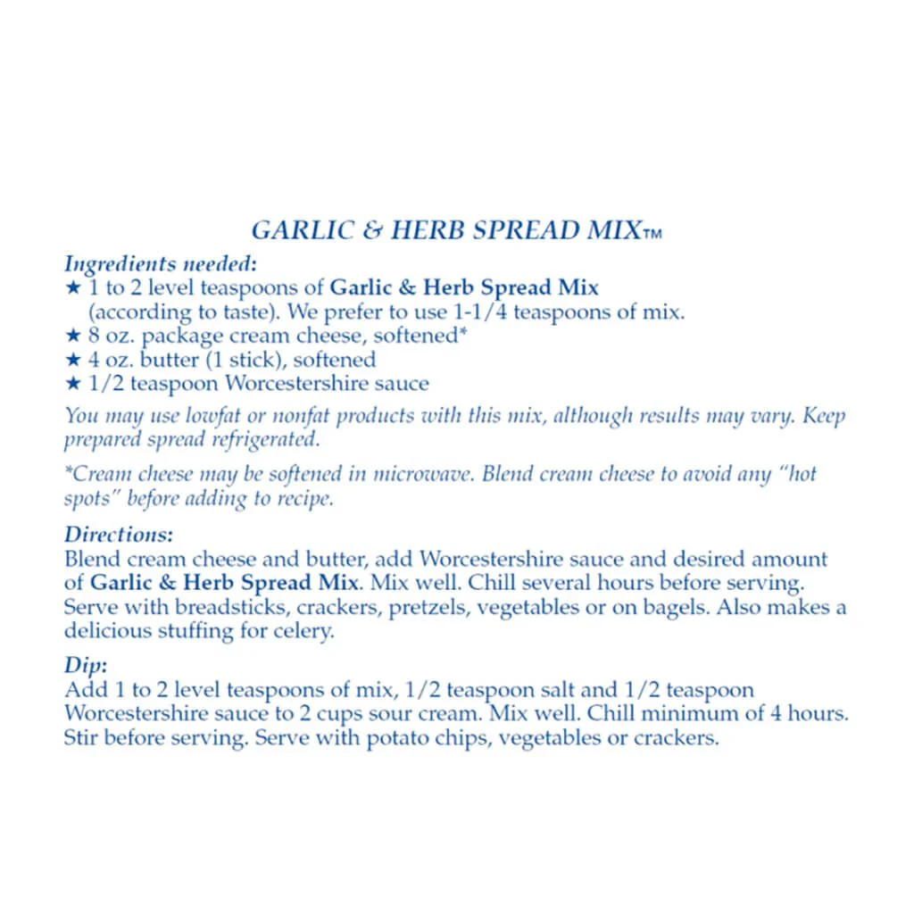 Country Home Creations : Garlic & Herb Spread Mix - Image 4