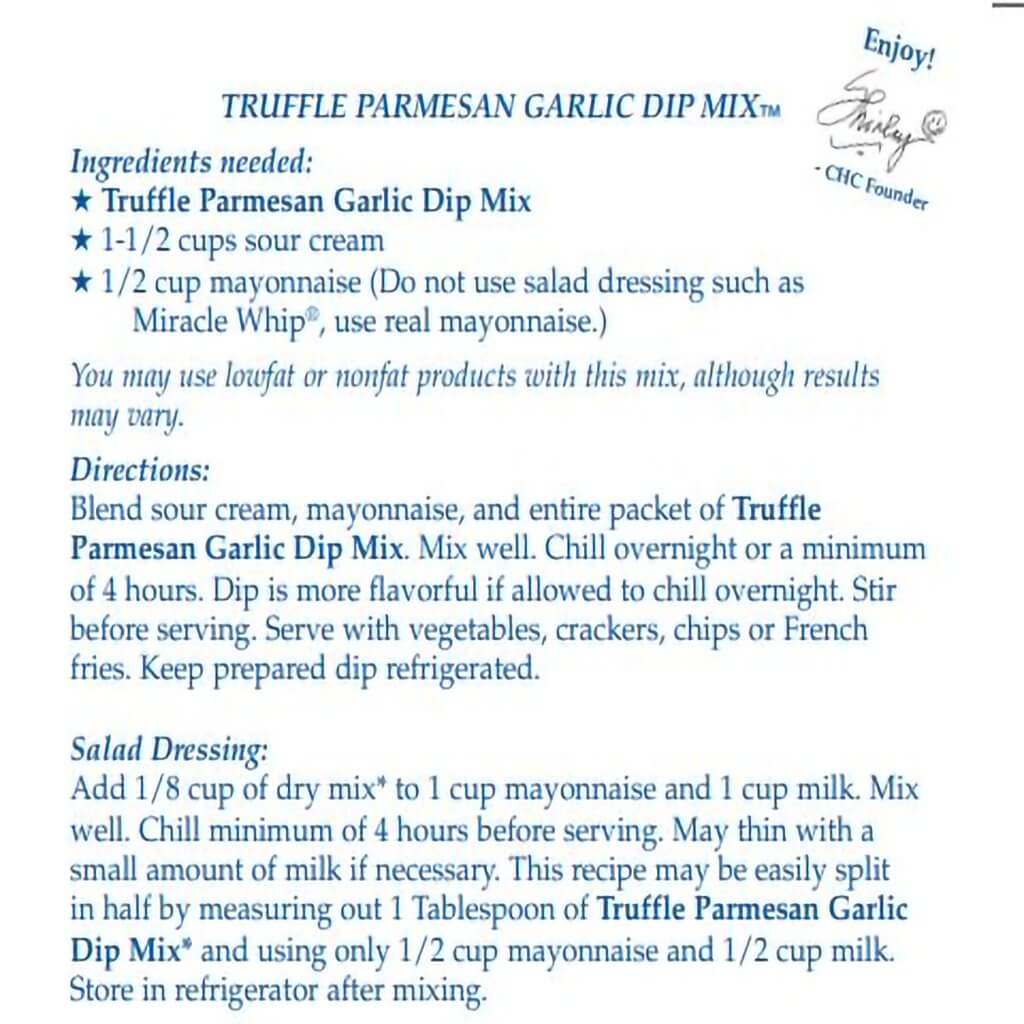 Country Home Creations : Truffle Parmesan Garlic Dip Mix - Image 3