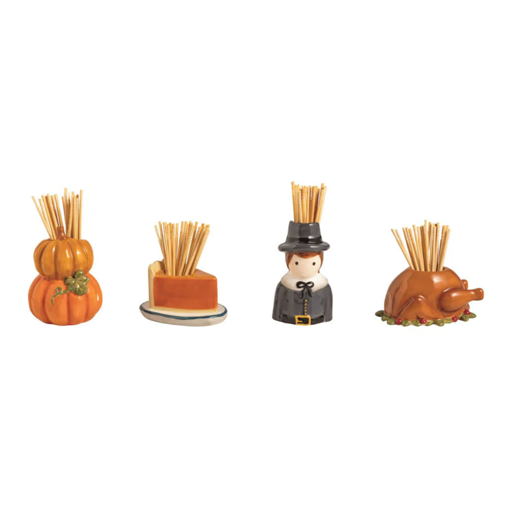 Mud Pie LLC: Thanksgiving Toothpick Caddy Sets