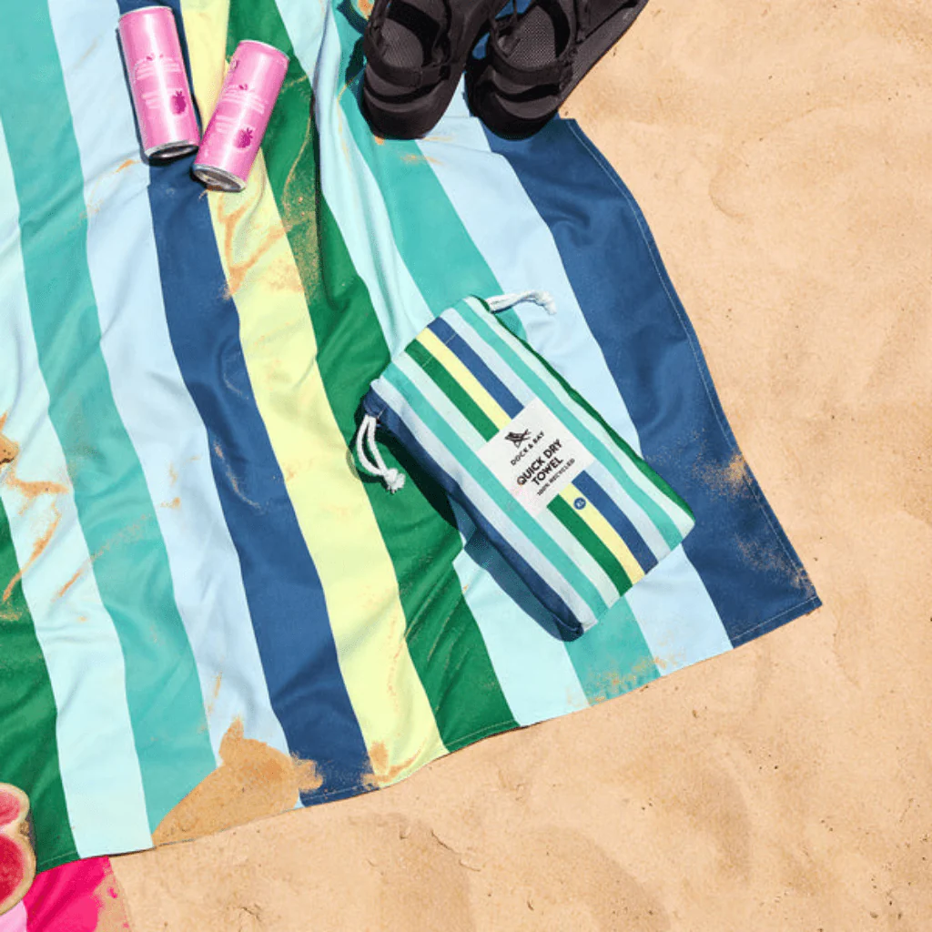 Dock Bay : Quick Dry Beach Towel - Cool Lagoon - Image 3