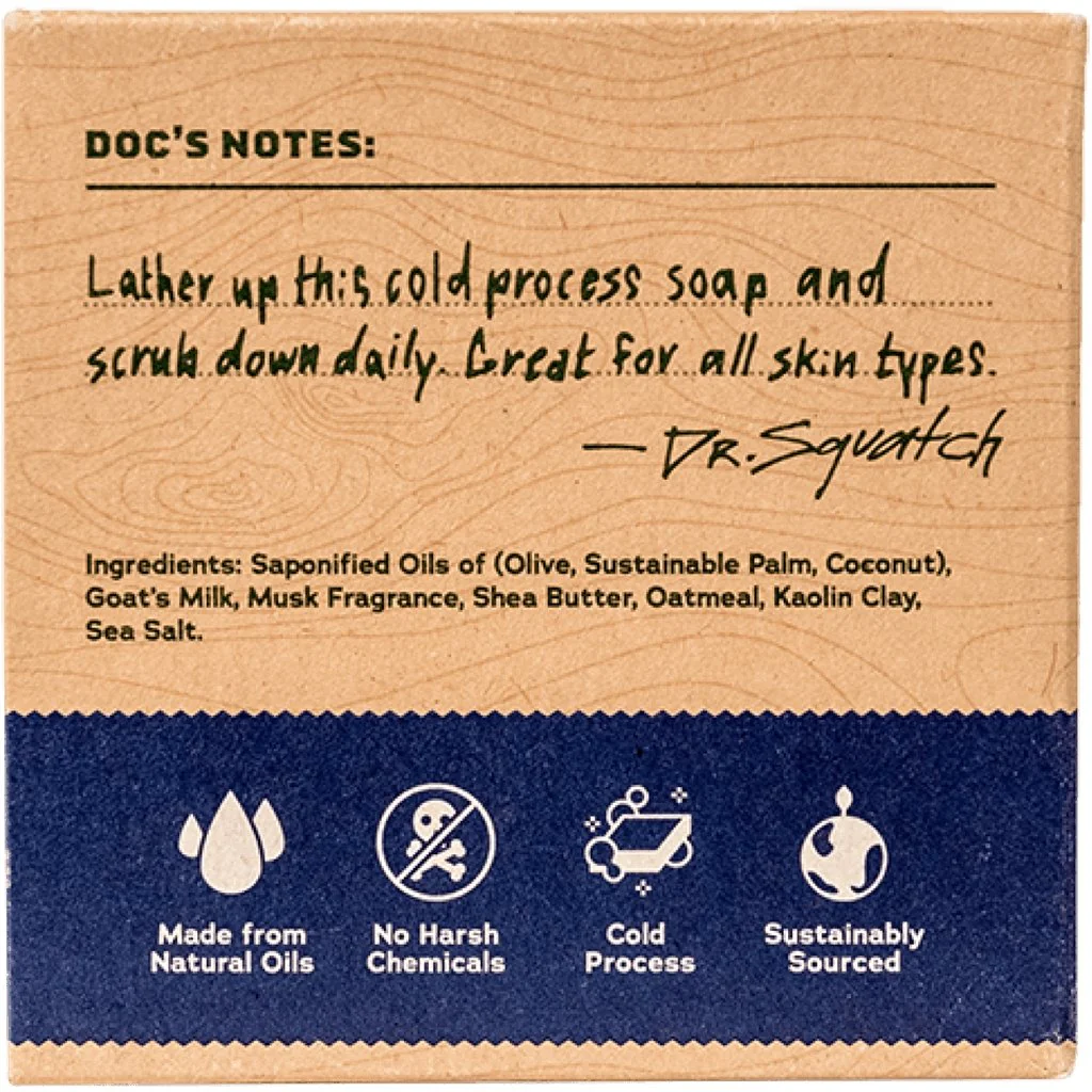 Dr. Squatch : Men's Deep Sea Goats Milk Bar Soap - Image 2