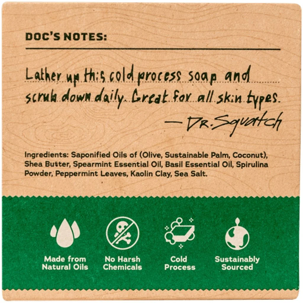 Dr. Squatch : Men's Spearmint Basil Bar Soap - Image 2
