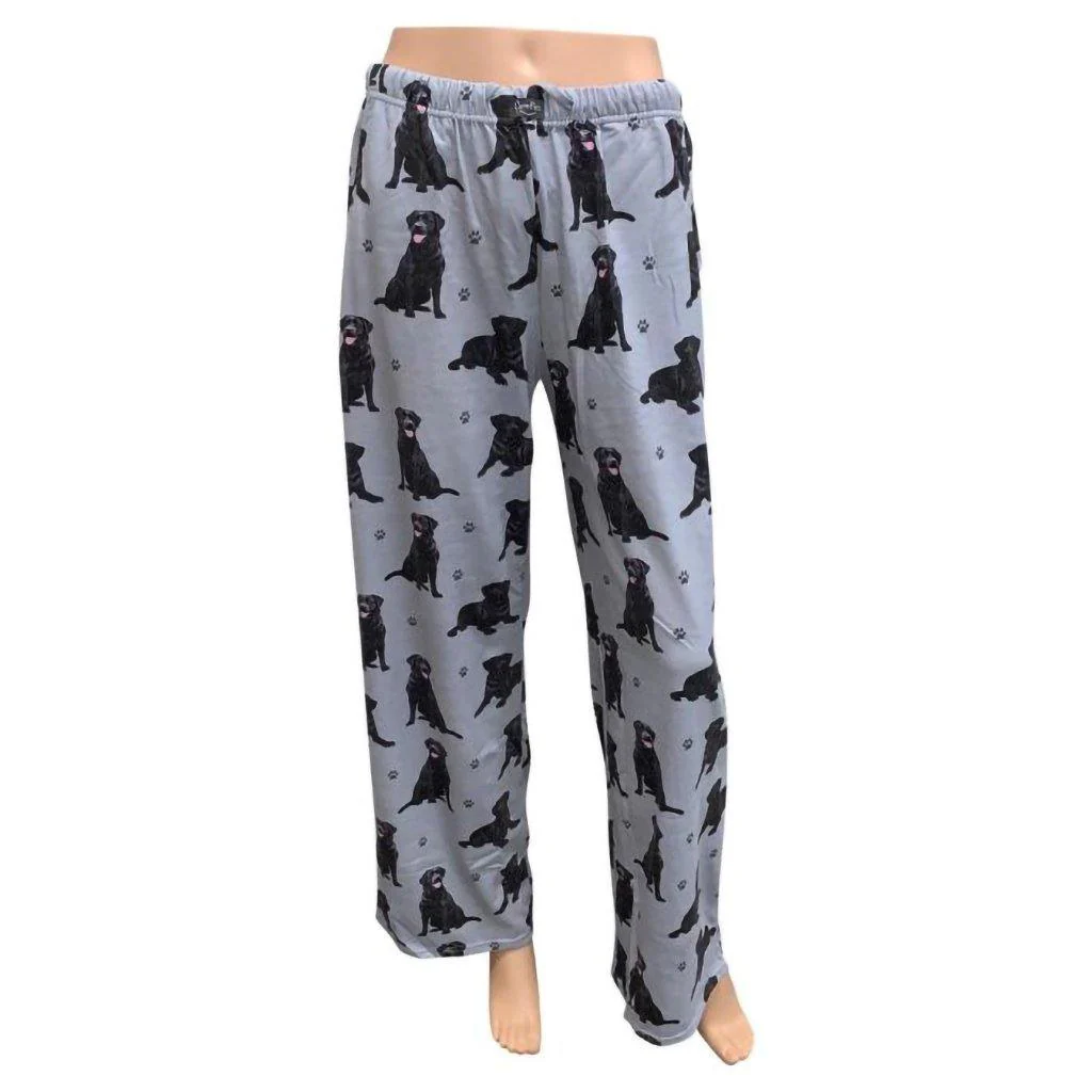E&S Imports : Pajama Bottoms  Black Labrador