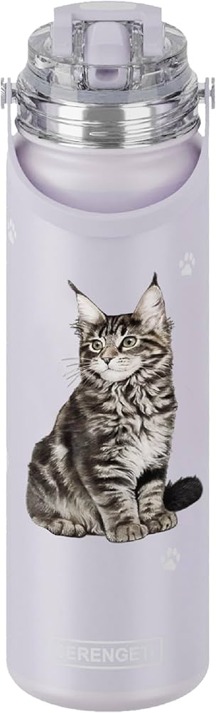 E & S Pets : Maine Coon Stainless Steel Water Bottle 24 Oz. - Image 2