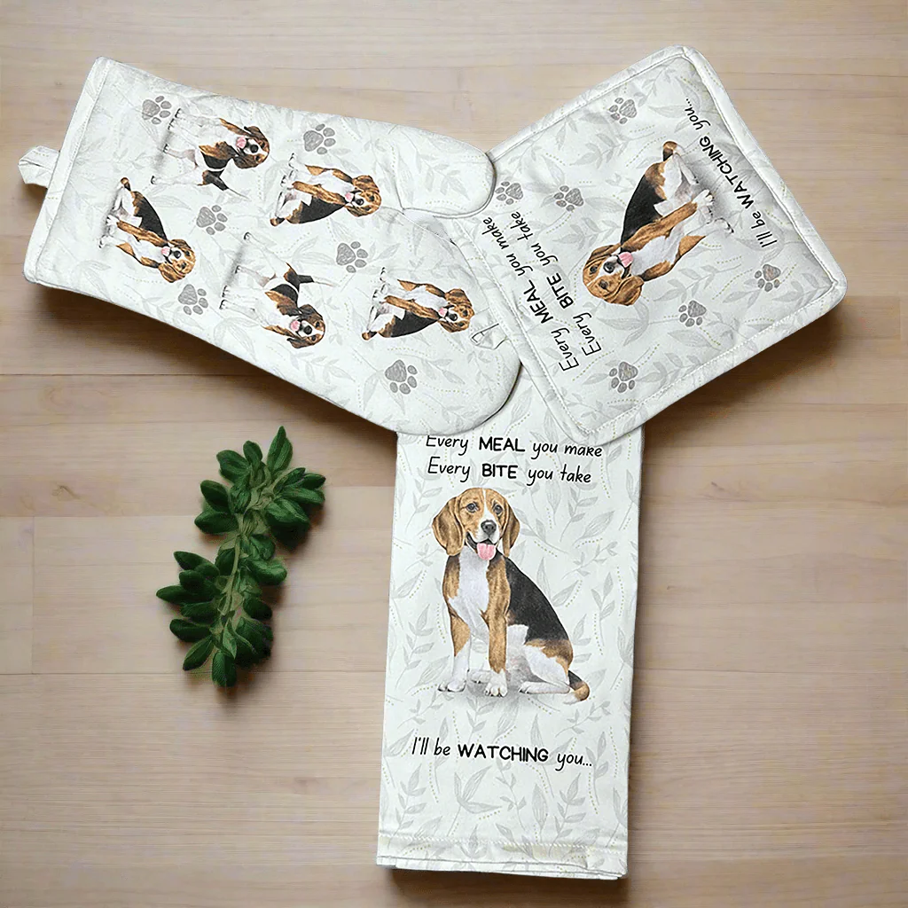 E & S Pets : Oven Mitt Set - Beagle