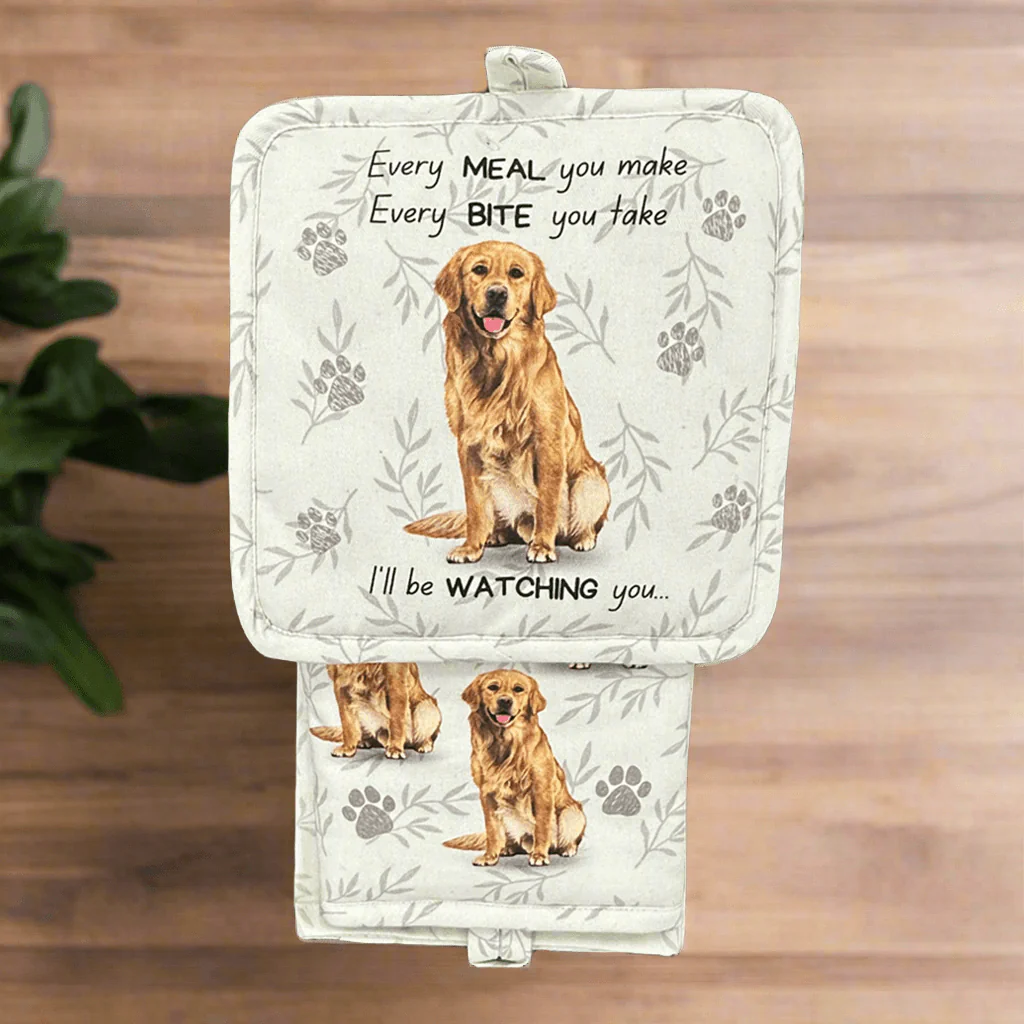 E & S Pets : Oven Mitt Set - Golden Retriever