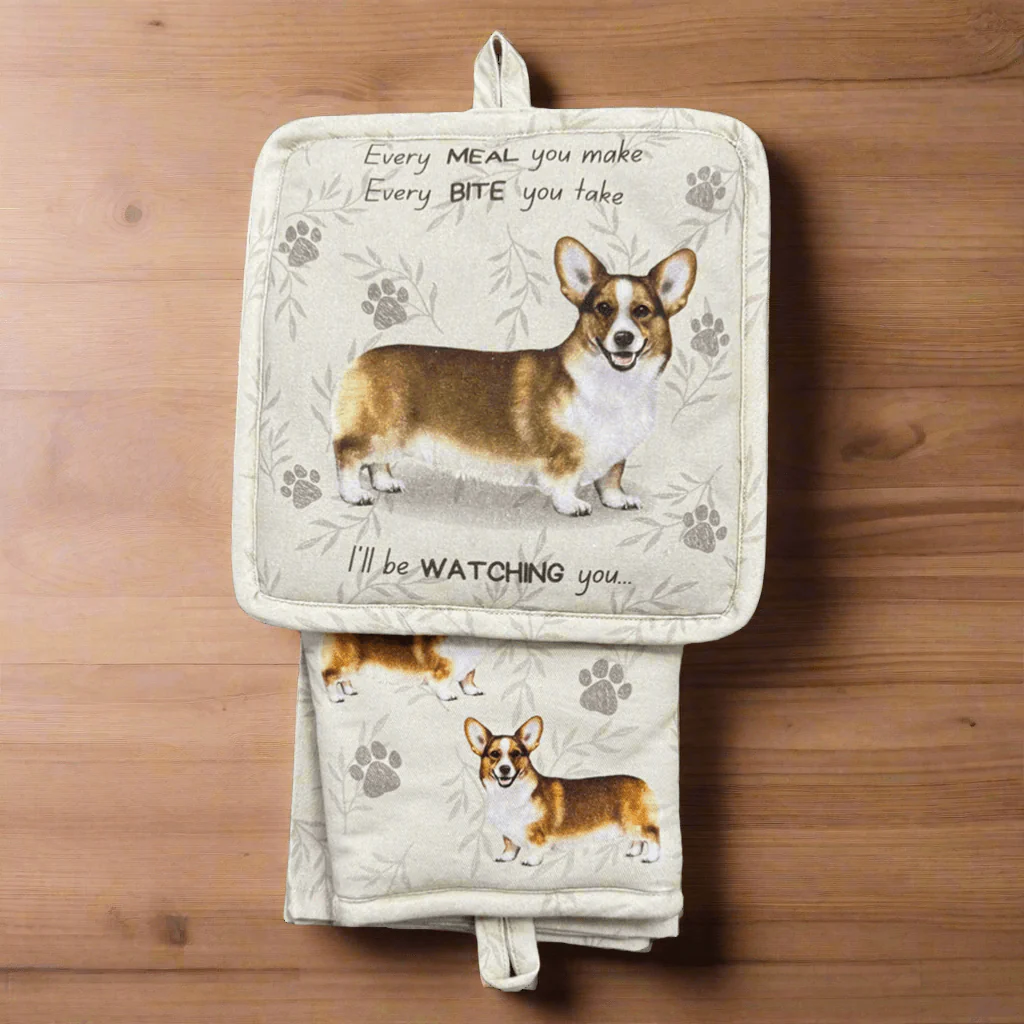 E & S Pets : Oven Mitt Set - Welsh Corgi
