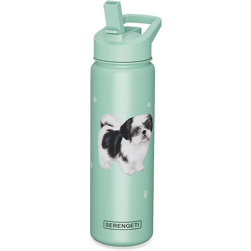 E & S Pets : Serengeti Black Shih Tzu - Water Bottle - 24 oz