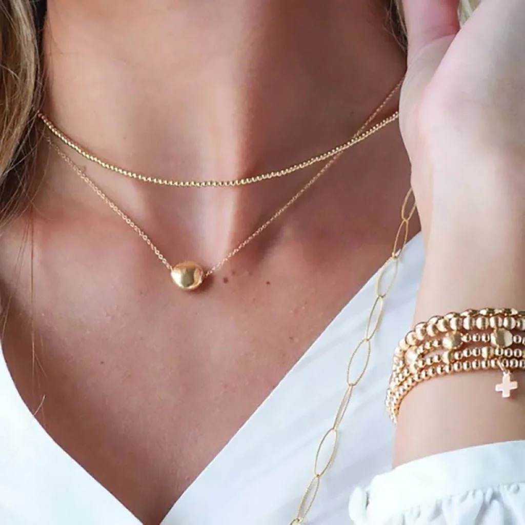 enewton design : 15" Choker Classic Gold 2mm Bead Necklace - Image 2