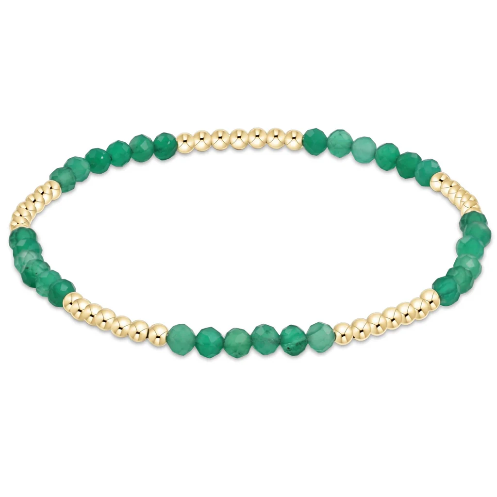 enewton design : Blissful Pattern Bead Bracelet 6.25" - 2.5mm Green Onyx