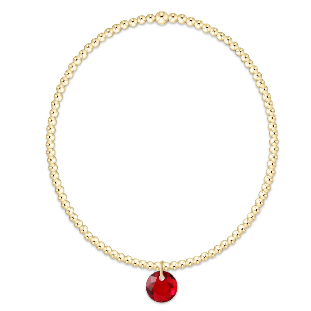 Enewton Design  : Classic Gold 2mm Bracelet 6.25" - Reflection Jan Birthstone