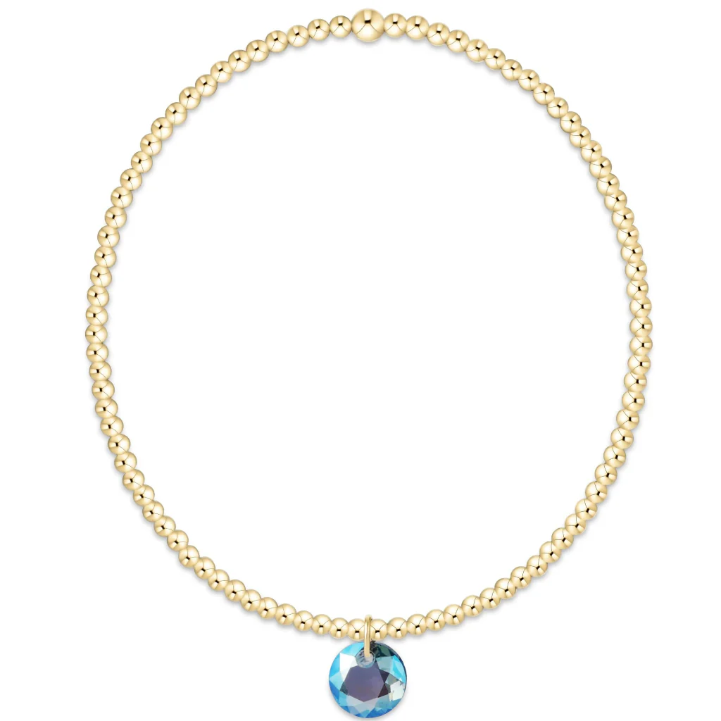 Enewton Design  : Classic Gold 2mm Bracelet 6.25" - Reflection - Mar Birthstone