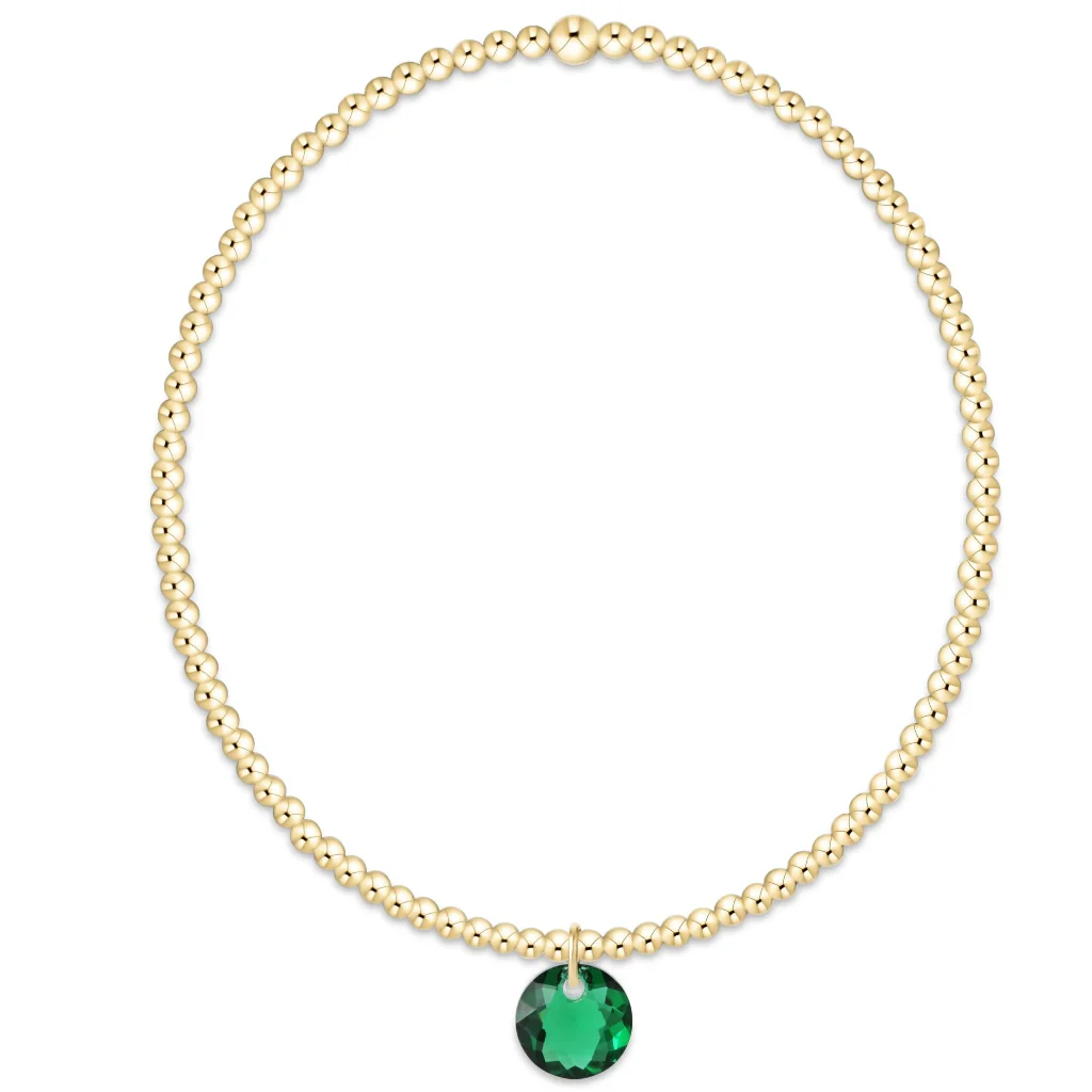 Enewton Design  : Classic Gold 2mm Bracelet 6.25" - Reflection - May Birthstone