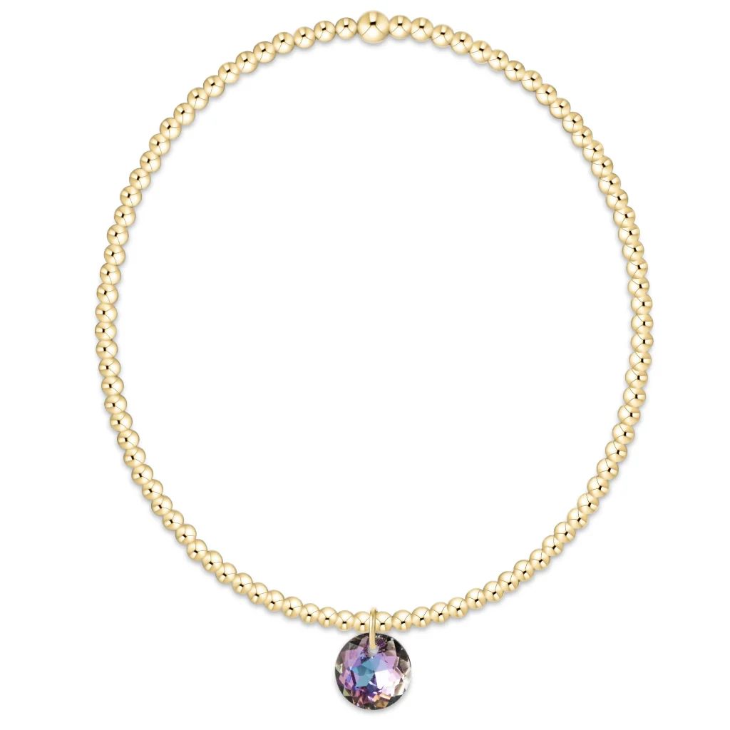 Enewton Design  : Classic Gold 2mm Bracelet 6.25" - Reflection - Jun Birthstone