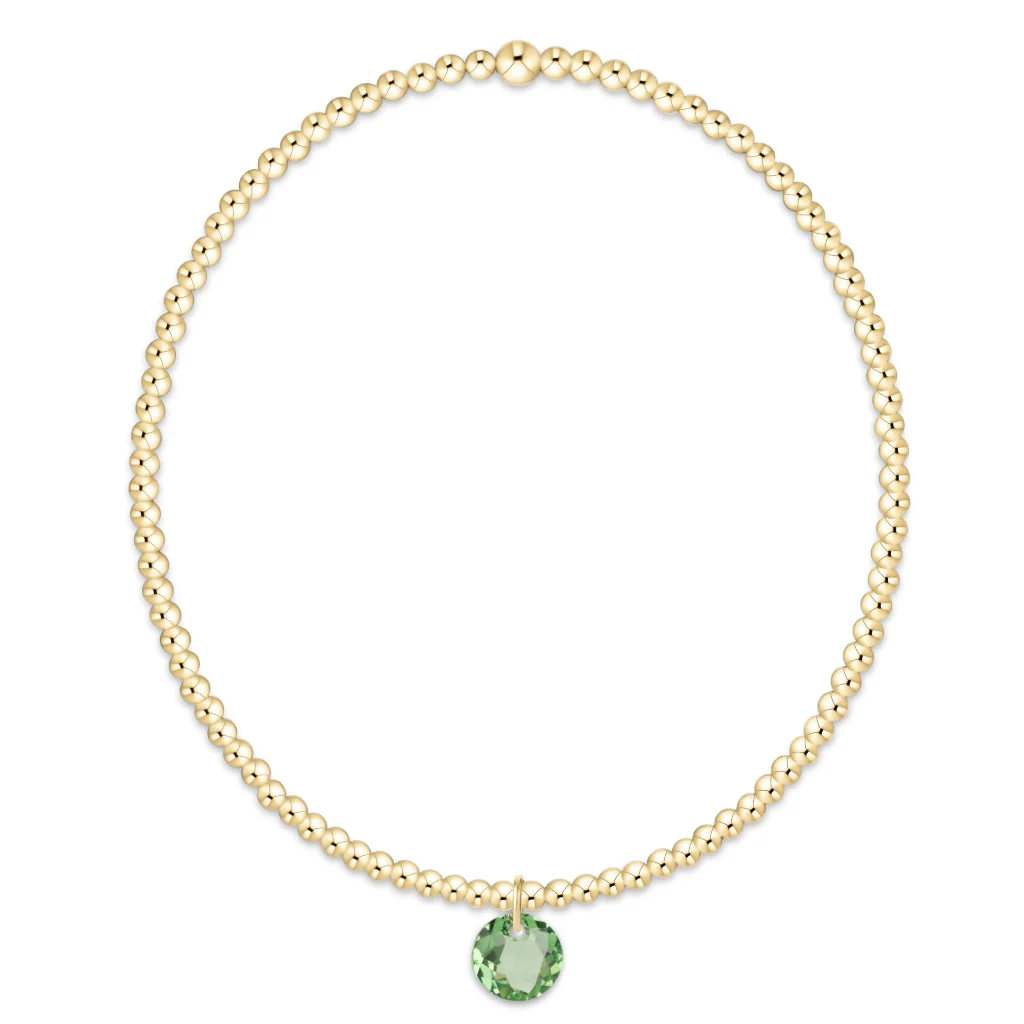 Enewton Design  : Classic Gold 2mm Bracelet 6.25"  - Reflection - Aug Birthstone