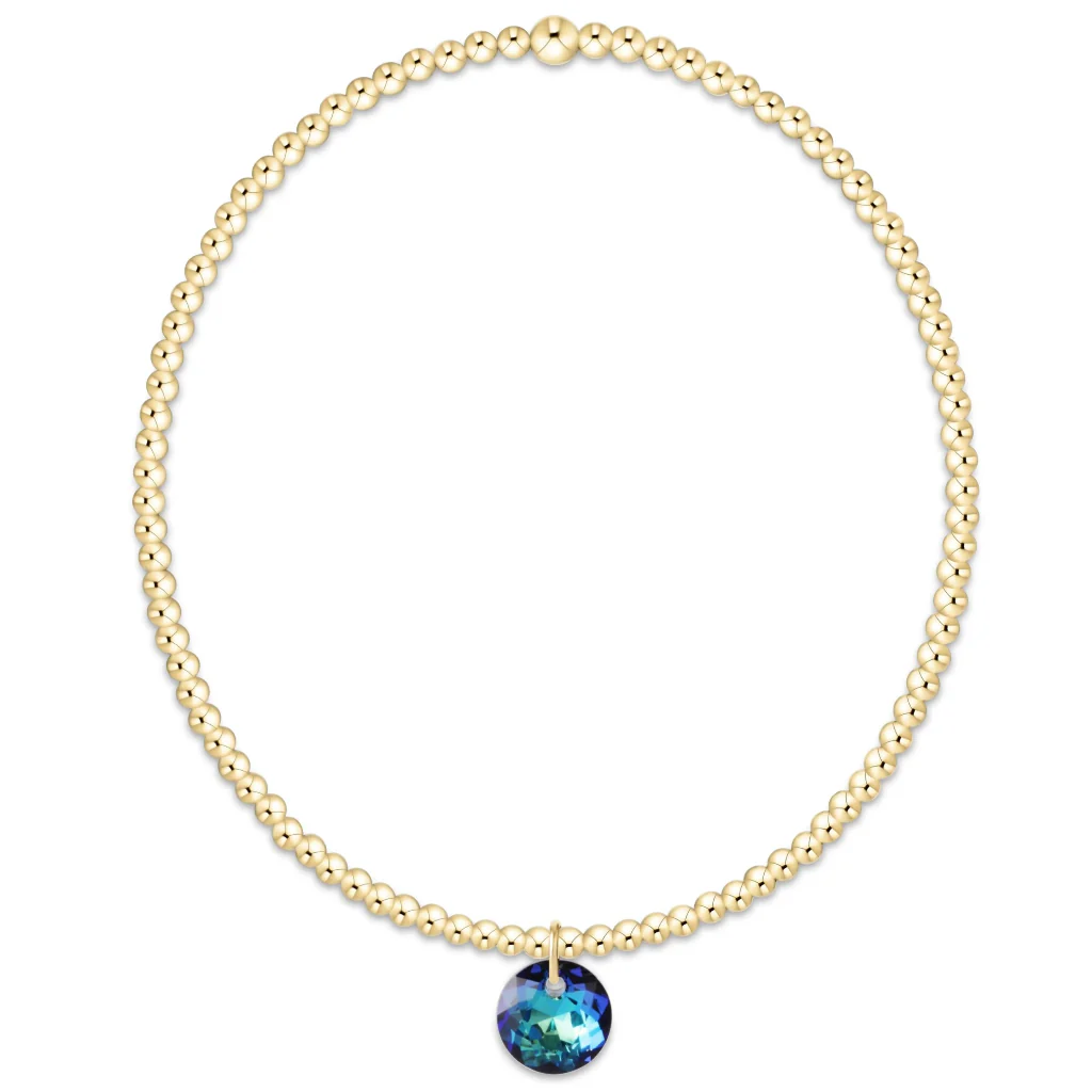 Enewton Design  : Classic Gold 2mm Bracelet6.25"  Reflection - Dec Birthstone