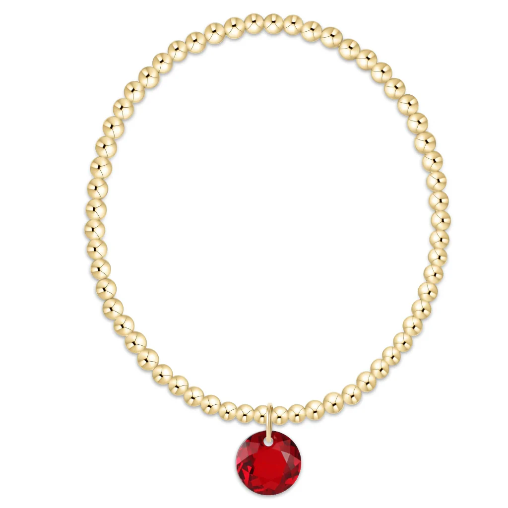 Enewton Design  : Classic Gold 3mm Bracelet Reflection- Jan Birthstone