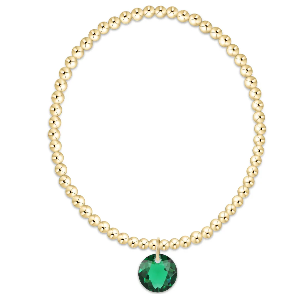 Enewton Design  : Classic Gold 3mm Bracelet 6.25"  Reflection-May Birthstone