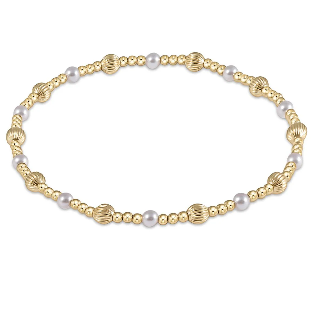 enewton design : Dignity Sincerity 4mm Bead Bracelet 6.25"  -  Pearl - Image 2
